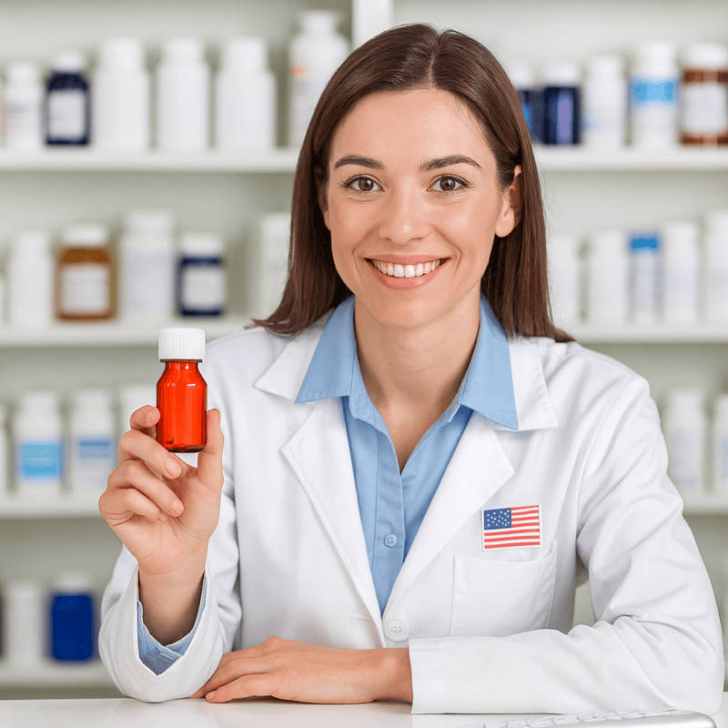 1oz Graduated Oval RX Bottles with Caps 200 count- Amber
