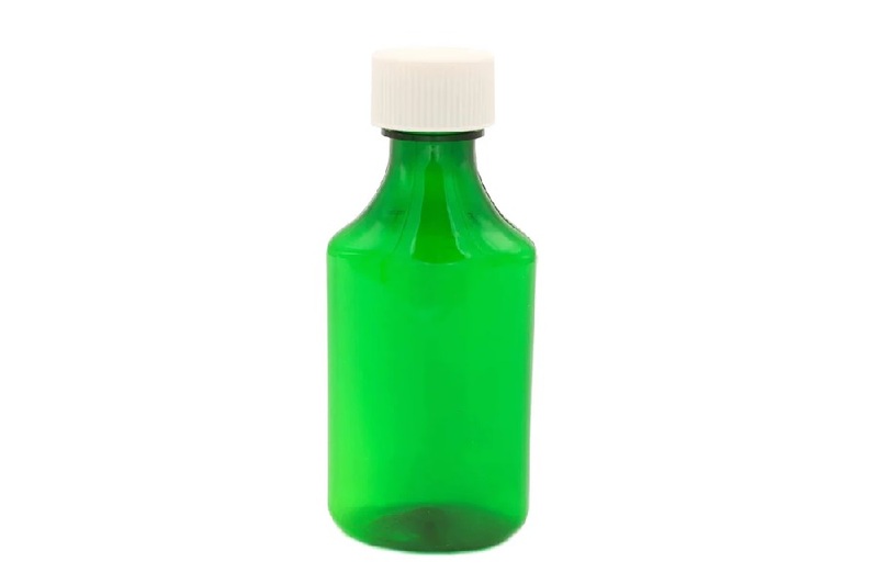 4oz Graduated Oval RX Bottles with Caps 200 count- Green