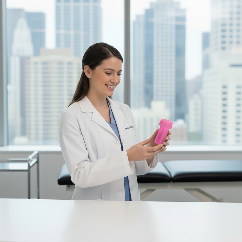 8 Dram Opaque Pink Reversible Cap Vials (410 units/box)